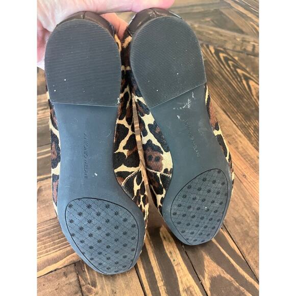 Antonio Melani Baird Calf Hair Animal Print Women 6 Slip On Flats Preppy Mobwife - Picture 6 of 10